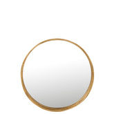 Spiegel Aurora Rond Ijzer/Glas Goud Small Ø60cm - Spiegel - J-Line - livinglovely.nl