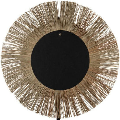 Spiegel Mendi Rond Gras Naturel Large 110x110cm - Spiegel - J-Line - livinglovely.nl