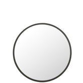 Spiegel Rond Zwart Matt Large Ø80 cm - Spiegel - J-Line - livinglovely.nl