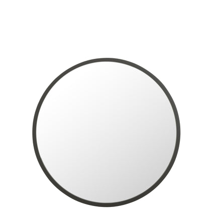 Spiegel Rond Zwart Matt Large Ø80 cm - Spiegel - J-Line - livinglovely.nl
