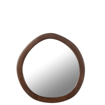 Spiegel Whisp Mango Hout/Mdf Bruin Small - Spiegel - J-Line - livinglovely.nl