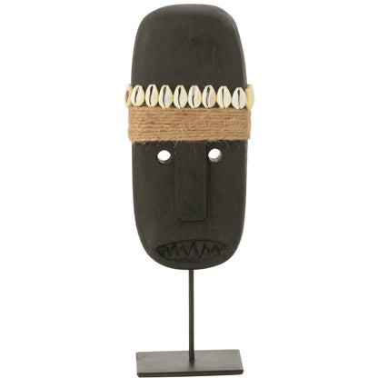 Standbeeld Olivier Steen Zwart - Ornament - J-Line - livinglovely.nl