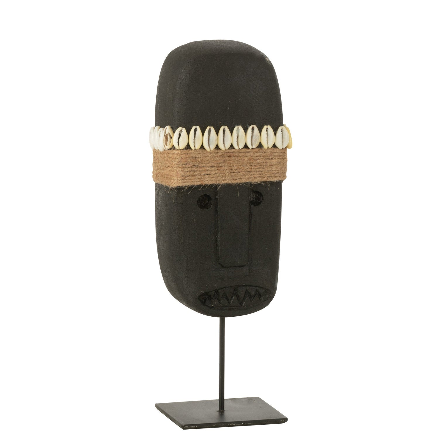 Standbeeld Olivier Steen Zwart - Ornament - J-Line - livinglovely.nl