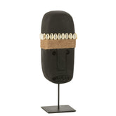 Standbeeld Olivier Steen Zwart - Ornament - J-Line - livinglovely.nl