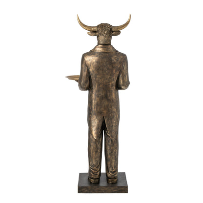 Stier Kelner Polyresin Donkerbruin H165cm J-Line