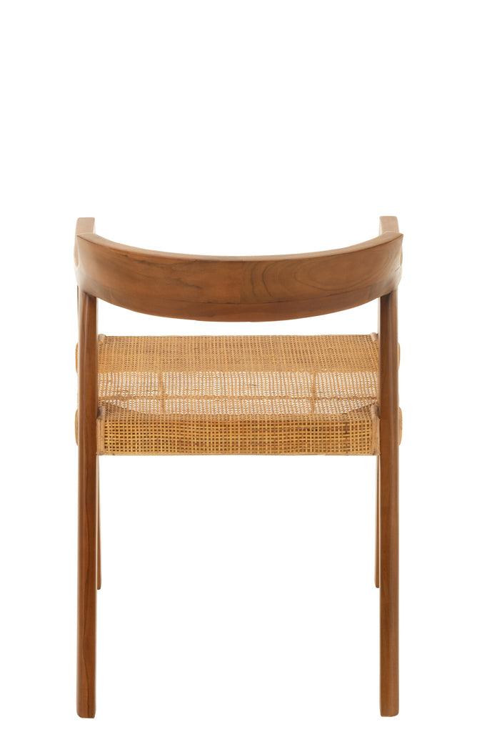 Stoel Emma Teakhout Bruin - Eetkamerstoel - J-Line - livinglovely.nl