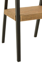 Stoel Emma Teakhout Zwart/Bruin - Eetkamerstoel - J-Line - livinglovely.nl