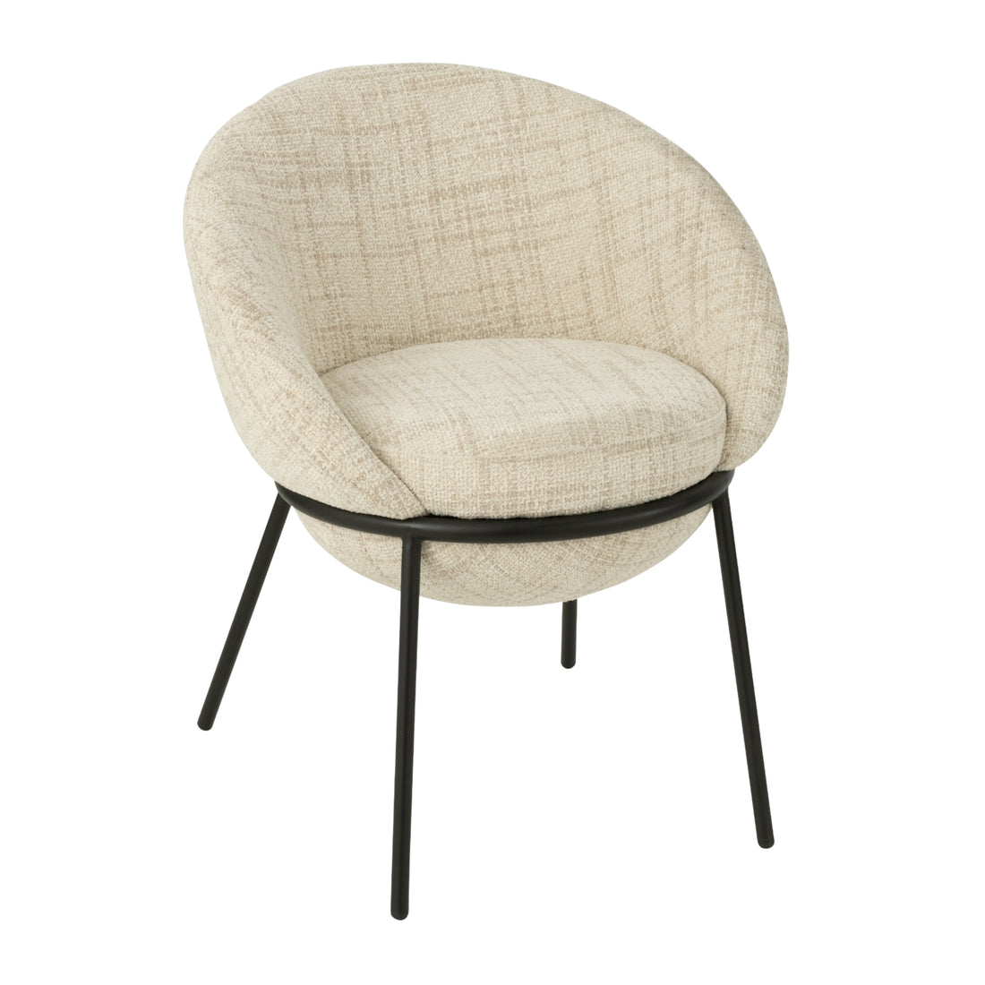 Stoel Ijzer Beige/Zwart J-Line