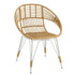 Stoel Jeanne Buiten Metaal/Rattan Naturel/Wit - Terrasstoel - J-Line - livinglovely.nl