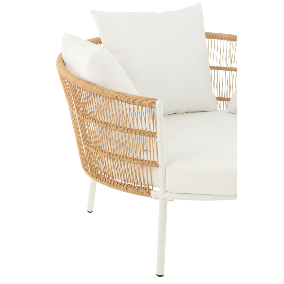 Stoel Joa Metaal/Rotan Wit J-Line