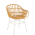 Stoel Keni Rotan/Metaal Naturel/Wit - Eetkamerstoel - J-Line - livinglovely.nl