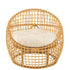 Stoel Lise + Kussen 1 Persoon Rotan/Textiel Naturel/Wit J-Line - Fauteuil - J-Line - livinglovely.nl