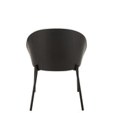 Stoel Lone Multiplex/Metaal Zwart/Grijs - Eetkamerstoel - J-Line - livinglovely.nl