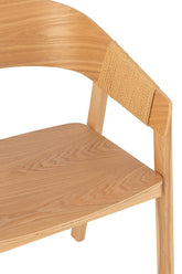 Stoel Naga Essenhout/Touw Naturel - Eetkamerstoel - J-Line - livinglovely.nl