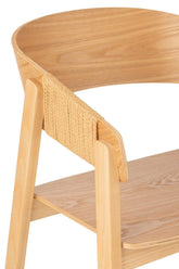 Stoel Naga Essenhout/Touw Naturel - Eetkamerstoel - J-Line - livinglovely.nl