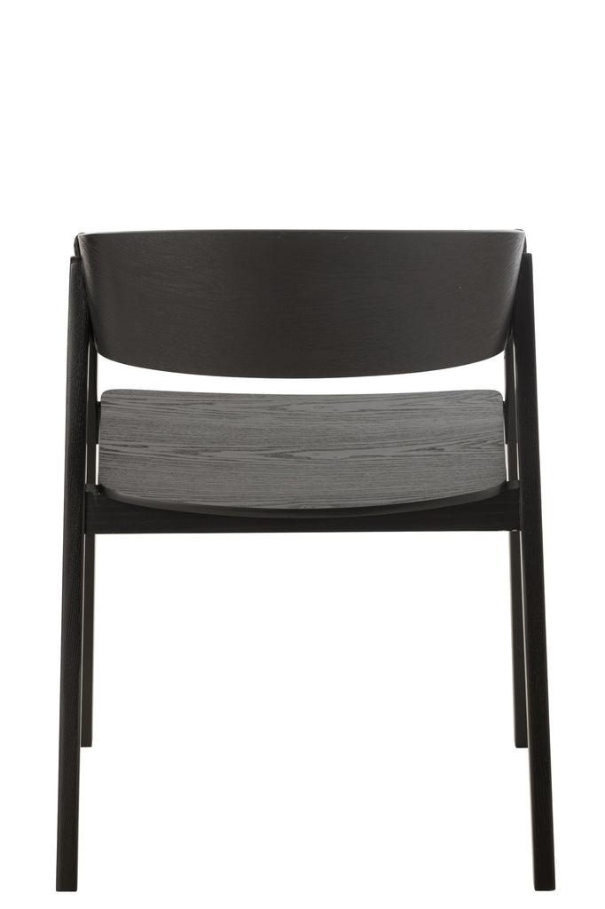 Stoel Naga Essenhout/Touw Zwart - Eetkamerstoel - J-Line - livinglovely.nl
