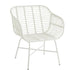 Stoel Rachelle Buiten Metaal/Rattan Wit - Terrasstoel - J-Line - livinglovely.nl