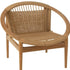 Stoel Rond Teak Hout Naturel - Fauteuil - J-Line - livinglovely.nl