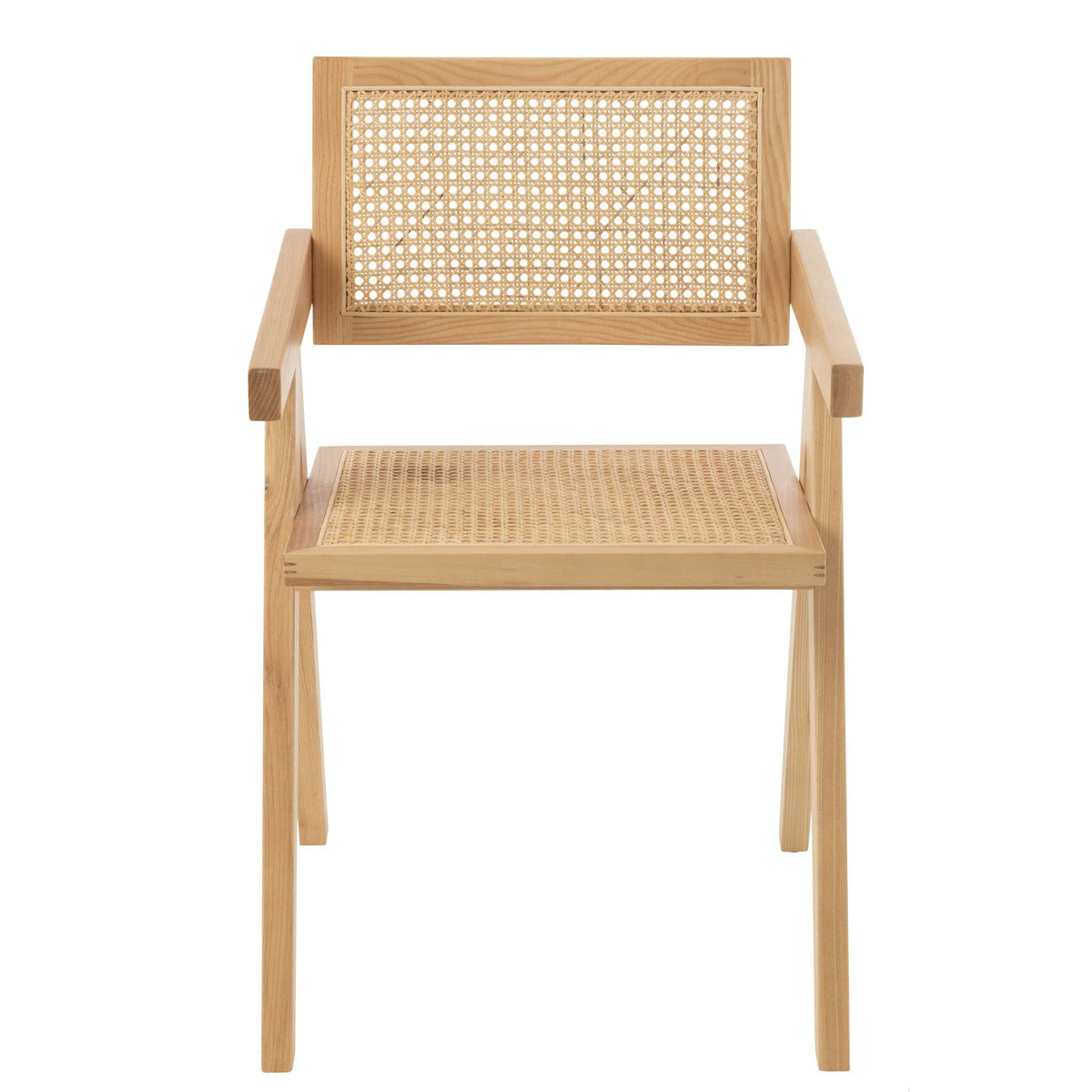 Stoel Rooster Essenhout/Rattan Naturel J-Line