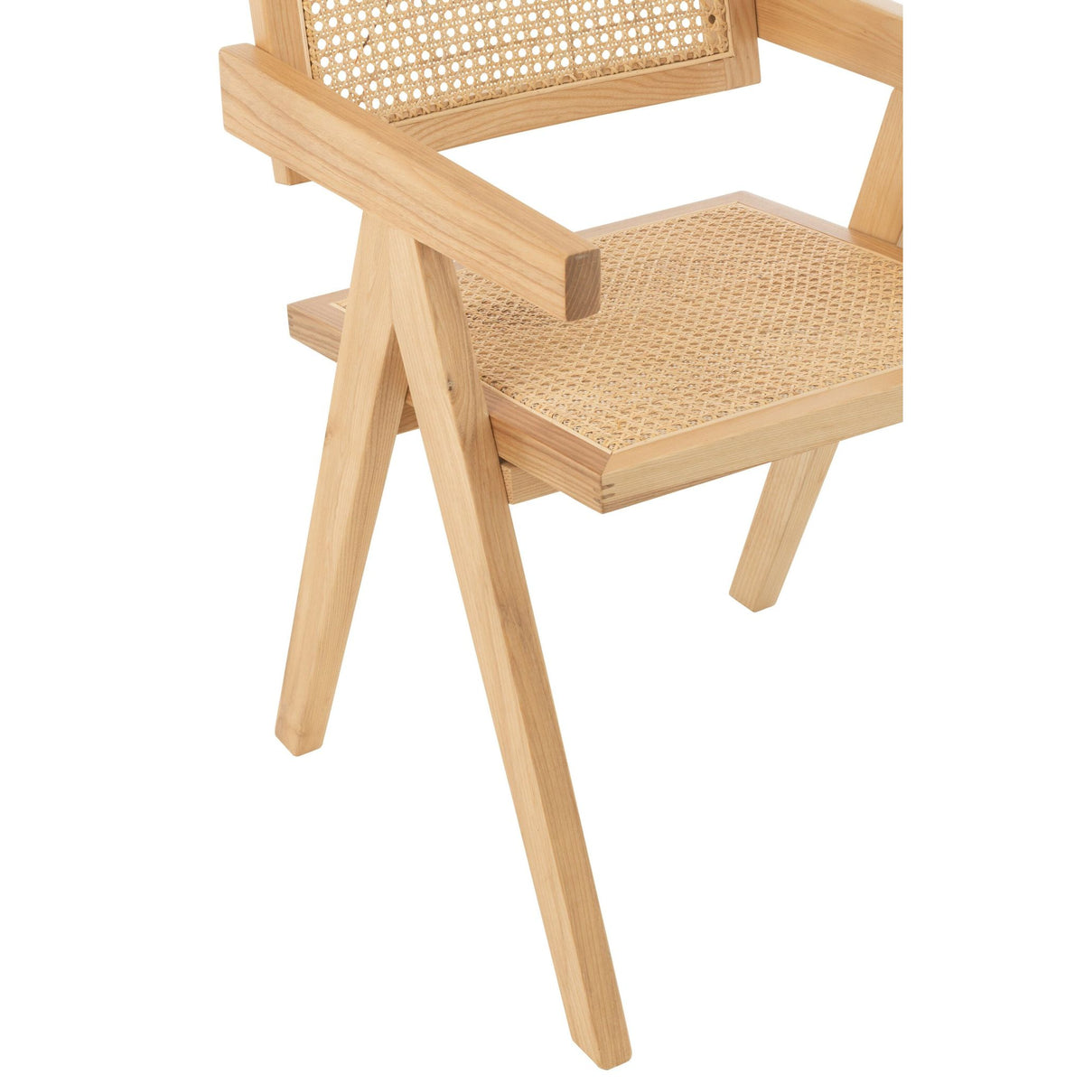 Stoel Rooster Essenhout/Rattan Naturel J-Line
