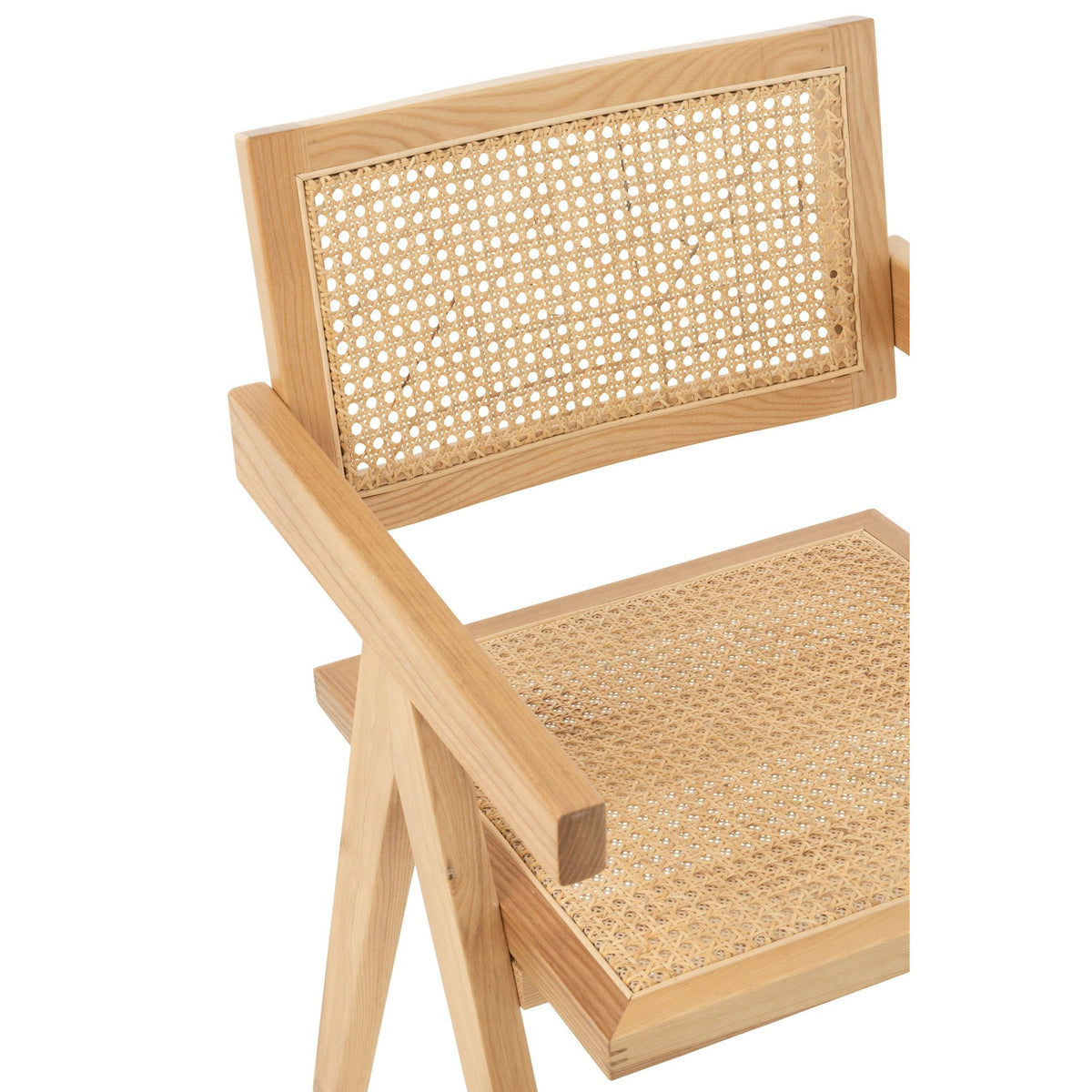 Stoel Rooster Essenhout/Rattan Naturel J-Line