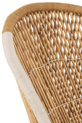 Stoel Rugsteun Bamboe Natural/Wit Volwassene - Fauteuil - J-Line - livinglovely.nl