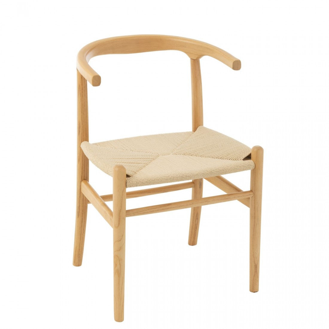 Stoel Toon Beukenhout/Touw Naturel - Eetkamerstoel - J-Line - livinglovely.nl
