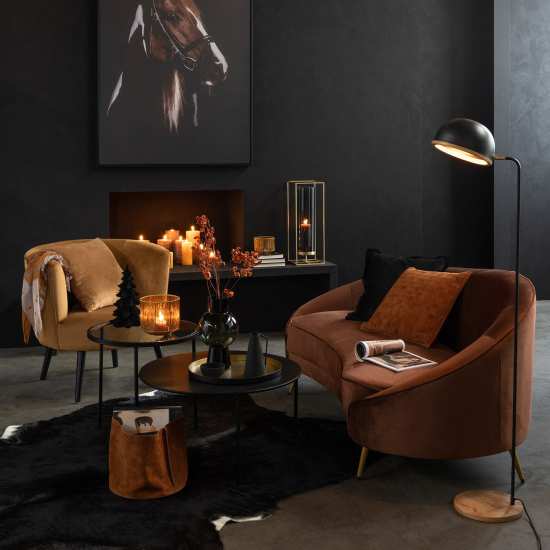 Stoffsofa Elisabeth Braun 180cm J-Line
