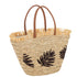 Strandtas Blad Jute Naturel/Donker Bruin - Tas - J-Line - livinglovely.nl