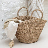 Strandtas Kort Handvatten Jute Naturel - Tas - J-Line - livinglovely.nl
