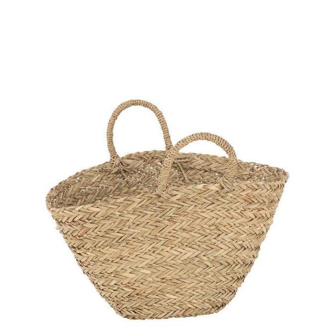 Strandtas Kort Handvatten Jute Naturel - Tas - J-Line - livinglovely.nl