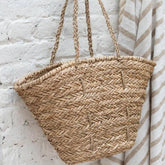 Strandtas Lange Handvatten Jute Naturel - Tas - J-Line - livinglovely.nl
