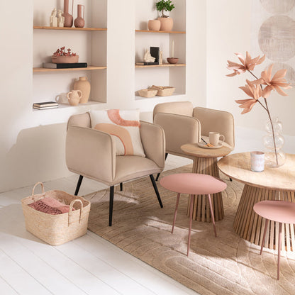 Table Vincent Mango Wood Natural Small - - J-Line - livinglovely.nl