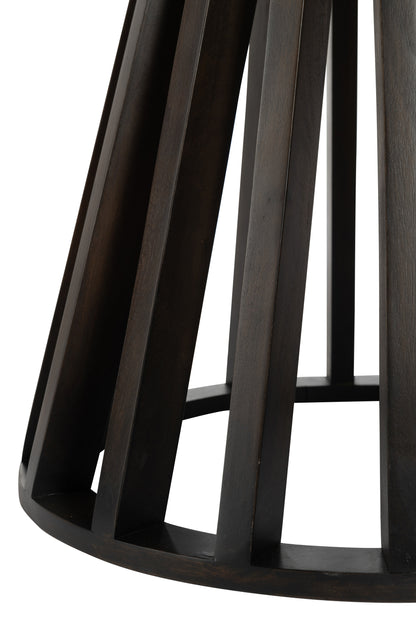 Tafel Connie Mango Hout Donker Bruin Dia 110cmxh76cm J-Line - Eetkamertafel - J-Line - livinglovely.nl