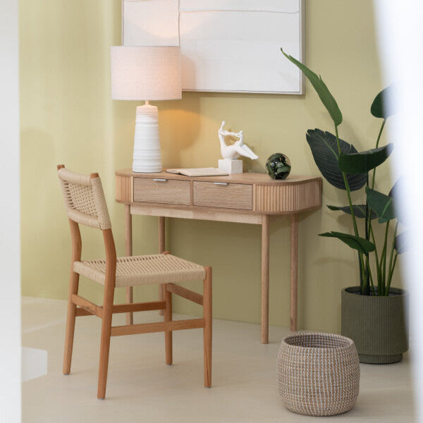 Tafellamp Keramiek Wit - Tafellamp - J-Line - livinglovely.nl