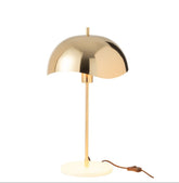 Tafellamp Metaal/Marmer Goud van J-Line, gouden tafellamp met marmeren voet