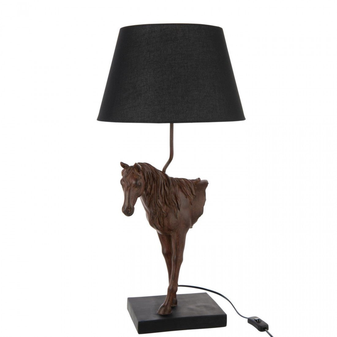 Tafellamp Paardenvoorkant Polyresin Donkerbruin J-Line