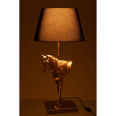 Tafellamp Paardenvoorkant Polyresin Goudkleurig/Zwart J-Line