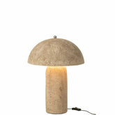 Tafellamp Paddenstoel Papier Mache Beige J-Line - Tafellamp - J-Line - livinglovely.nl