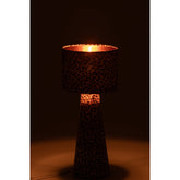 Tafellamp Panterprint Stof Multi Medium van J-Line, derde weergave van de lamp met panterprint