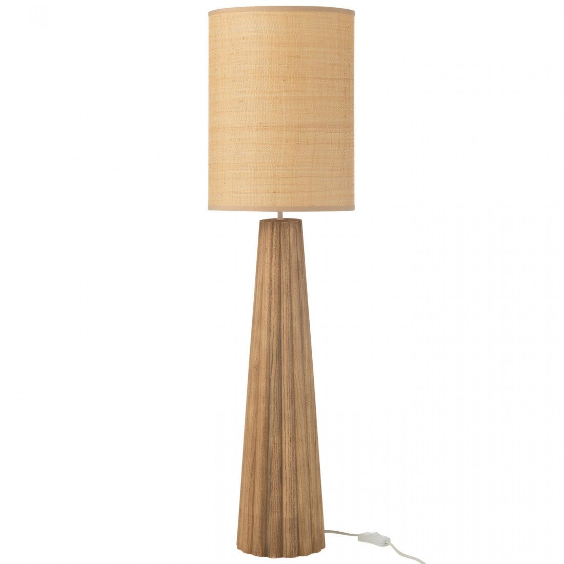 Tafellamp Paraplu Ailanthus Hout Naturel Large - Tafellamp - J-Line - livinglovely.nl