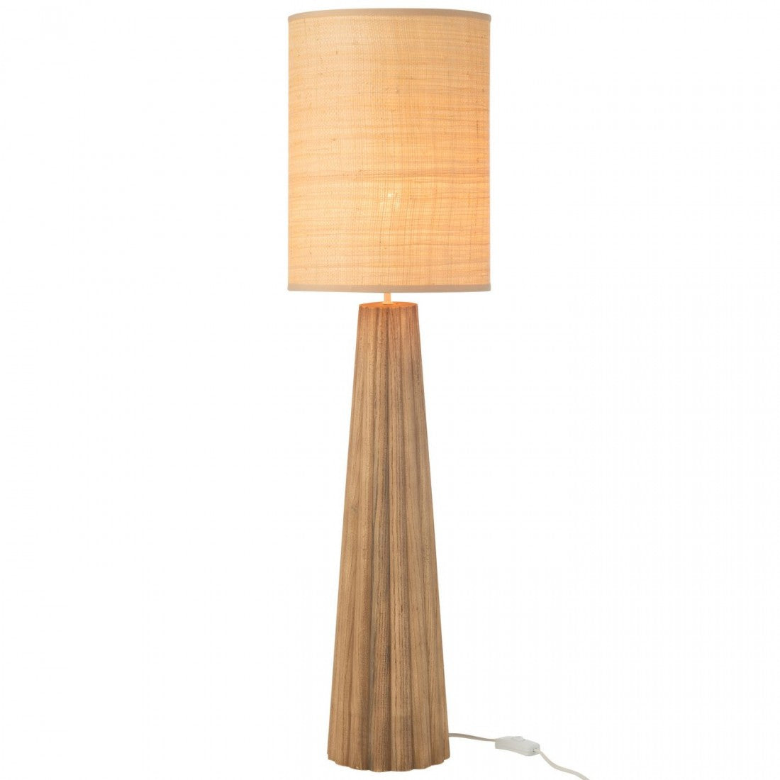 Tafellamp Paraplu Ailanthus Hout Naturel Large - Tafellamp - J-Line - livinglovely.nl