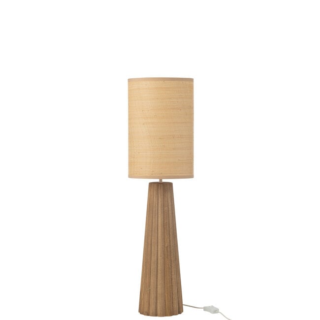 Tafellamp Paraplu Hout Naturel Small - Tafellamp - J-Line - livinglovely.nl