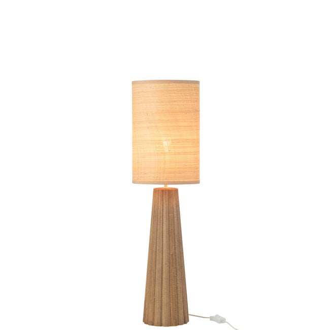 Tafellamp Paraplu Hout Naturel Small - Tafellamp - J-Line - livinglovely.nl