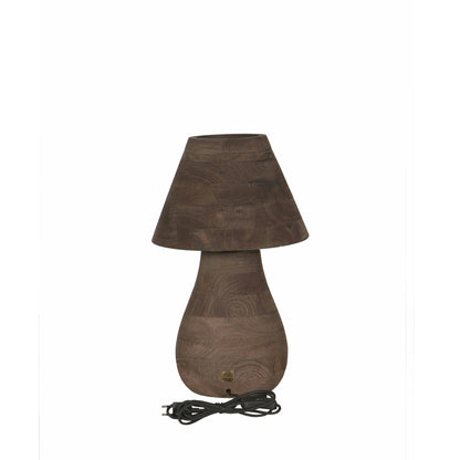 Tafellamp Peake Bruin Mangohout Small PTMD - Tafellamp - PTMD - livinglovely.nl