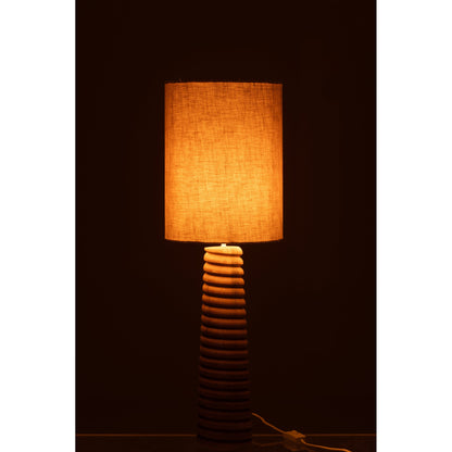 Tafellamp Schroefdraad Hout Naturel Grijs J-Line