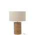 Tafellamp Schroefdraad Wijd Hout Naturel Grijs - Tafellamp - J-Line - livinglovely.nl