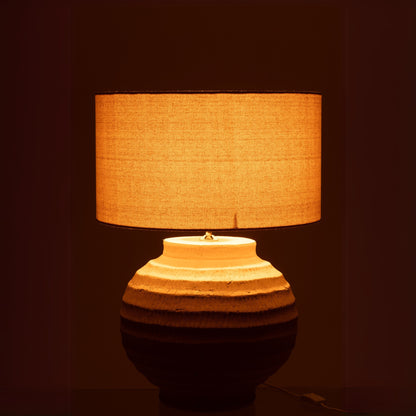 Tafellamp Terracotta Beige J-Line - Tafellamp - J-Line - livinglovely.nl