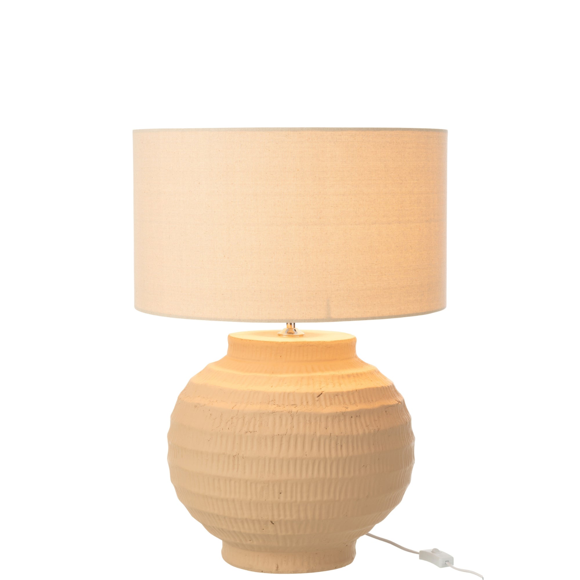 Tafellamp Terracotta Beige J-Line - Tafellamp - J-Line - livinglovely.nl