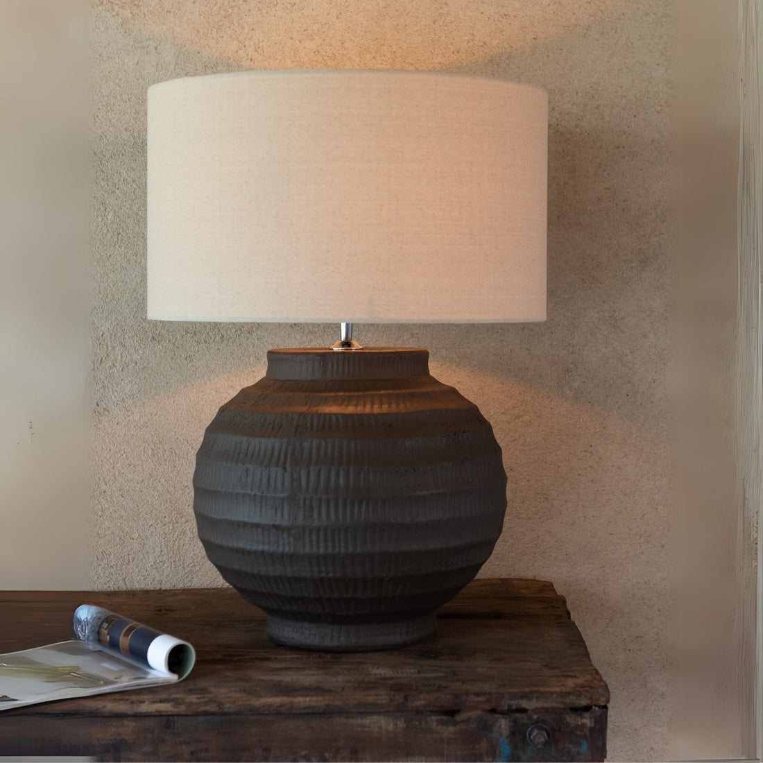 Tafellamp Terracotta Bruin J-Line - Tafellamp - J-Line - livinglovely.nl